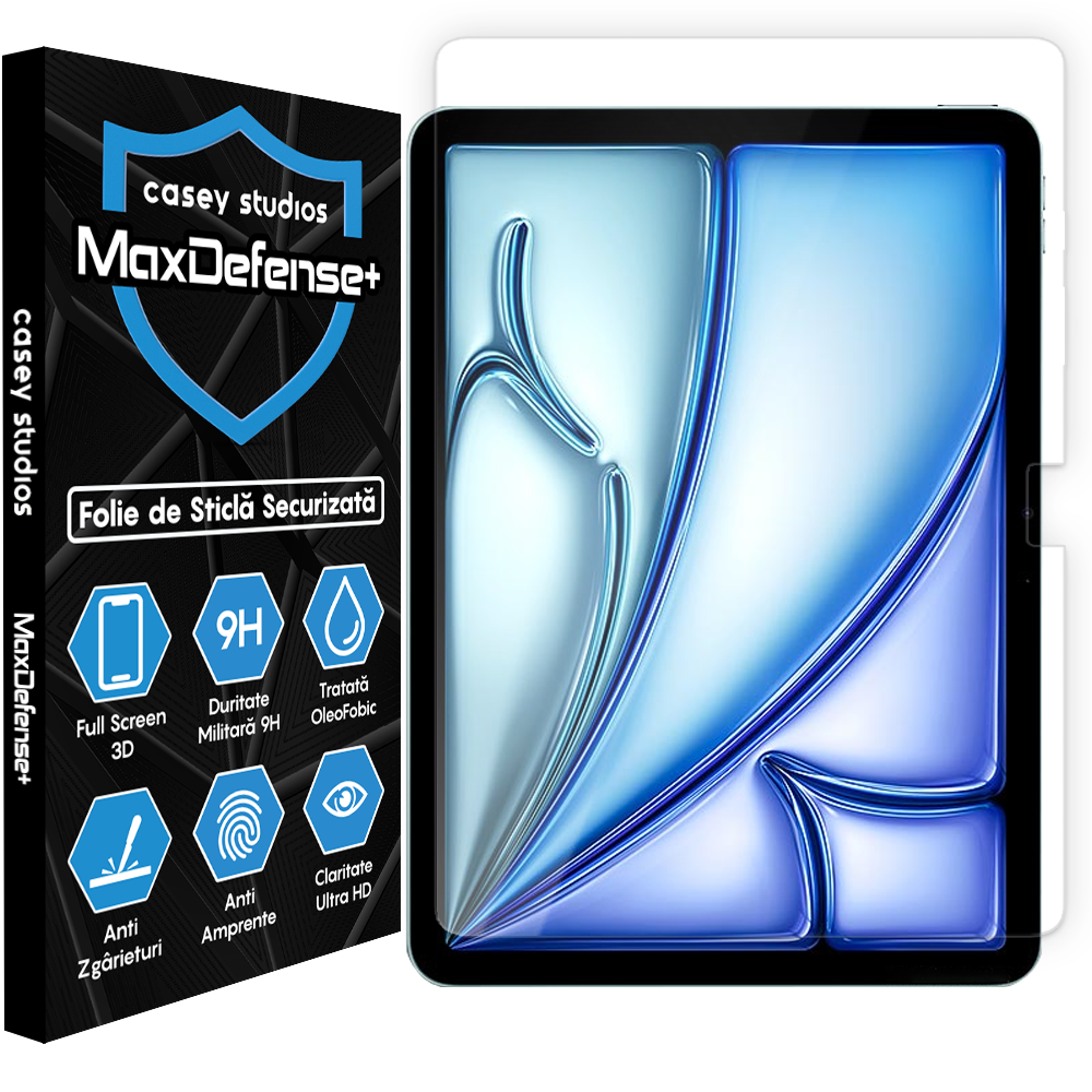Folie Sticla MaxDefense+ - iPad Air 11 2025 - Clear