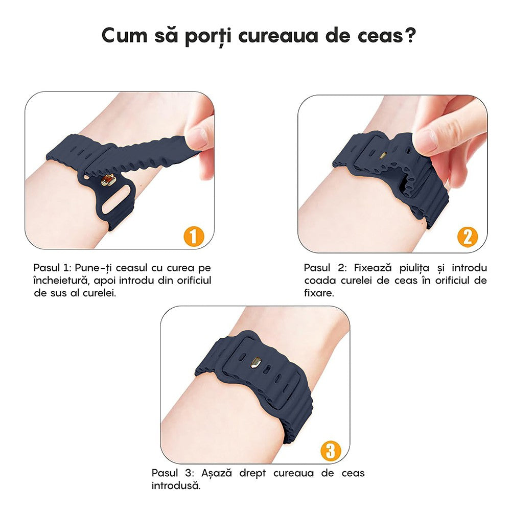 Curea Ocean Explorer - Apple Watch 1/2/3/4/5/6/7/8/9/SE/Ultra 1/Ultra 2 - 42/44/45/49 MM - Midnight Blue