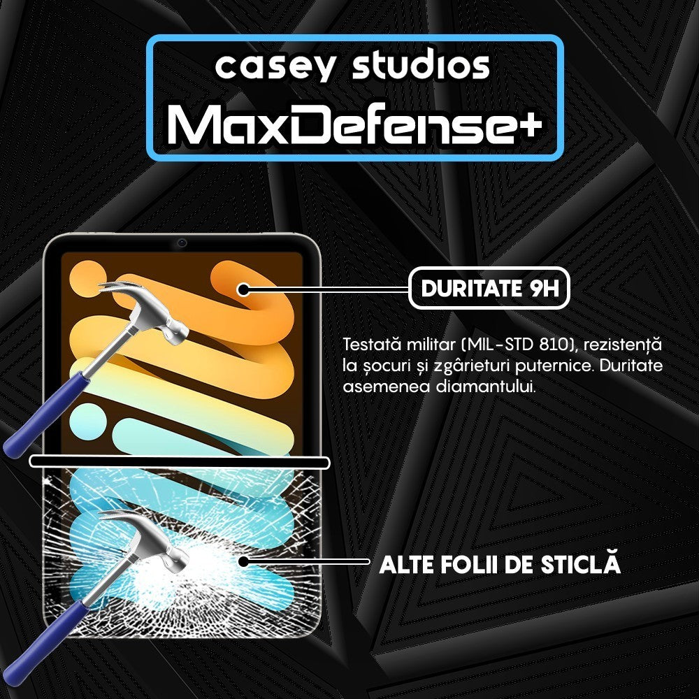 Folie Sticla MaxDefense+ - iPad Mini 6/Mini 7 8.3" - Clear