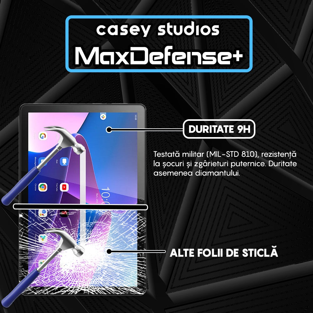 Folie Sticla MaxDefense+ - Lenovo Tab M10 10.1" (TB-X605L/TB-X505F) - Clear