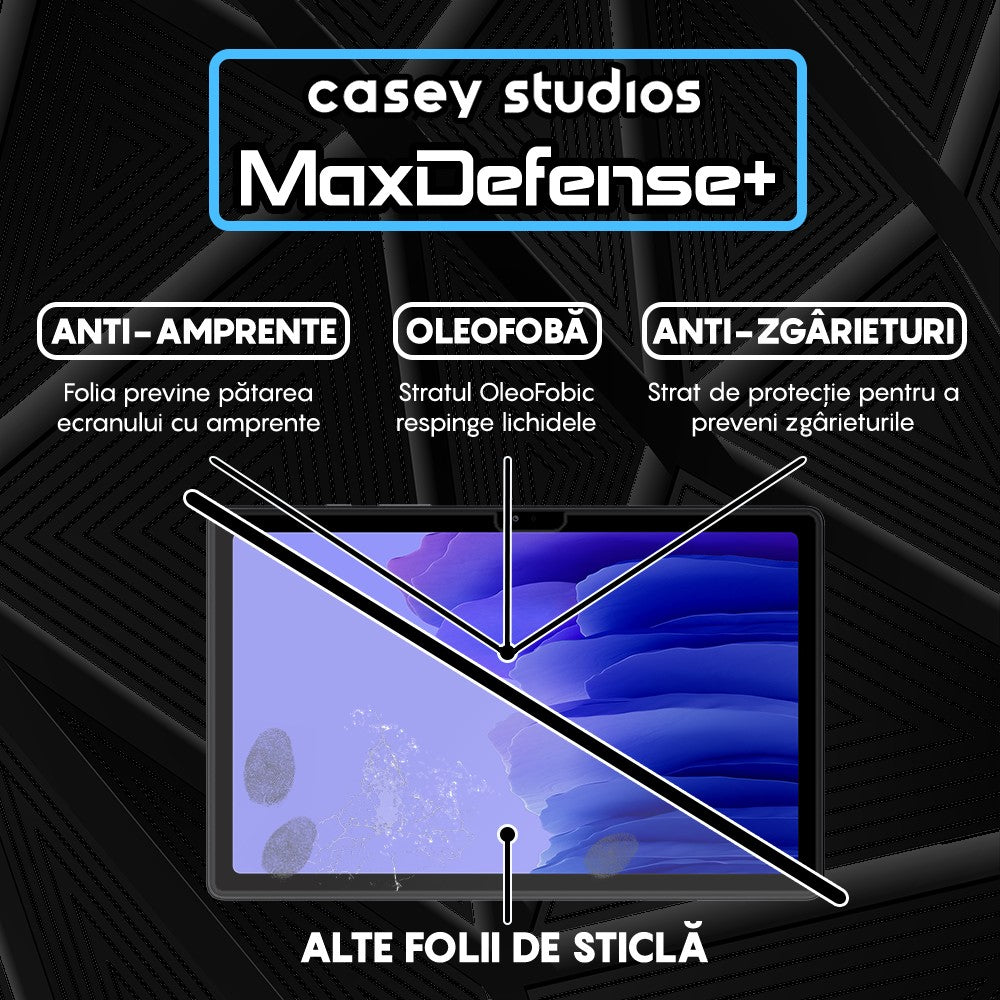 Folie Sticla MaxDefense+ - Samsung Galaxy Tab A7 10.4 2022/2020 T500/T503/T505/T507/T509) - Clear