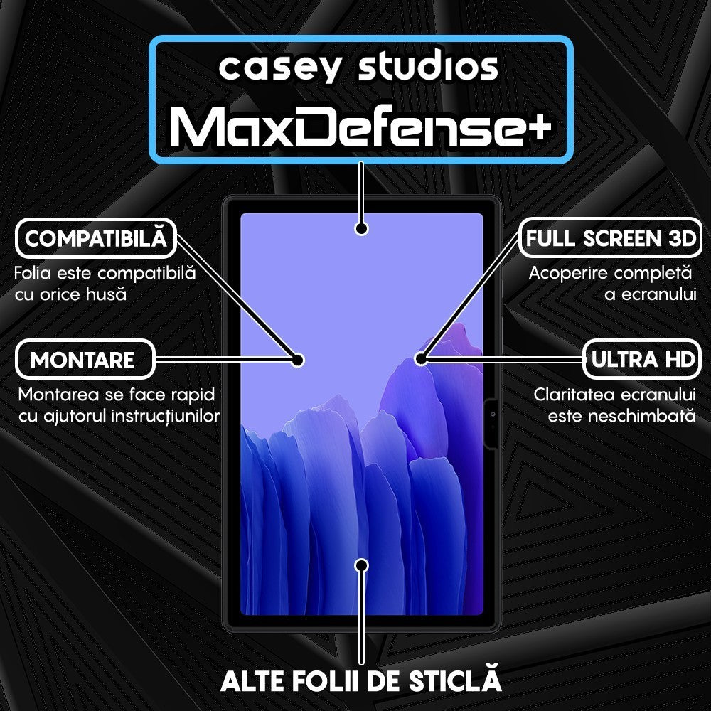 Folie Sticla MaxDefense+ - Samsung Galaxy Tab A7 10.4 2022/2020 T500/T503/T505/T507/T509) - Clear