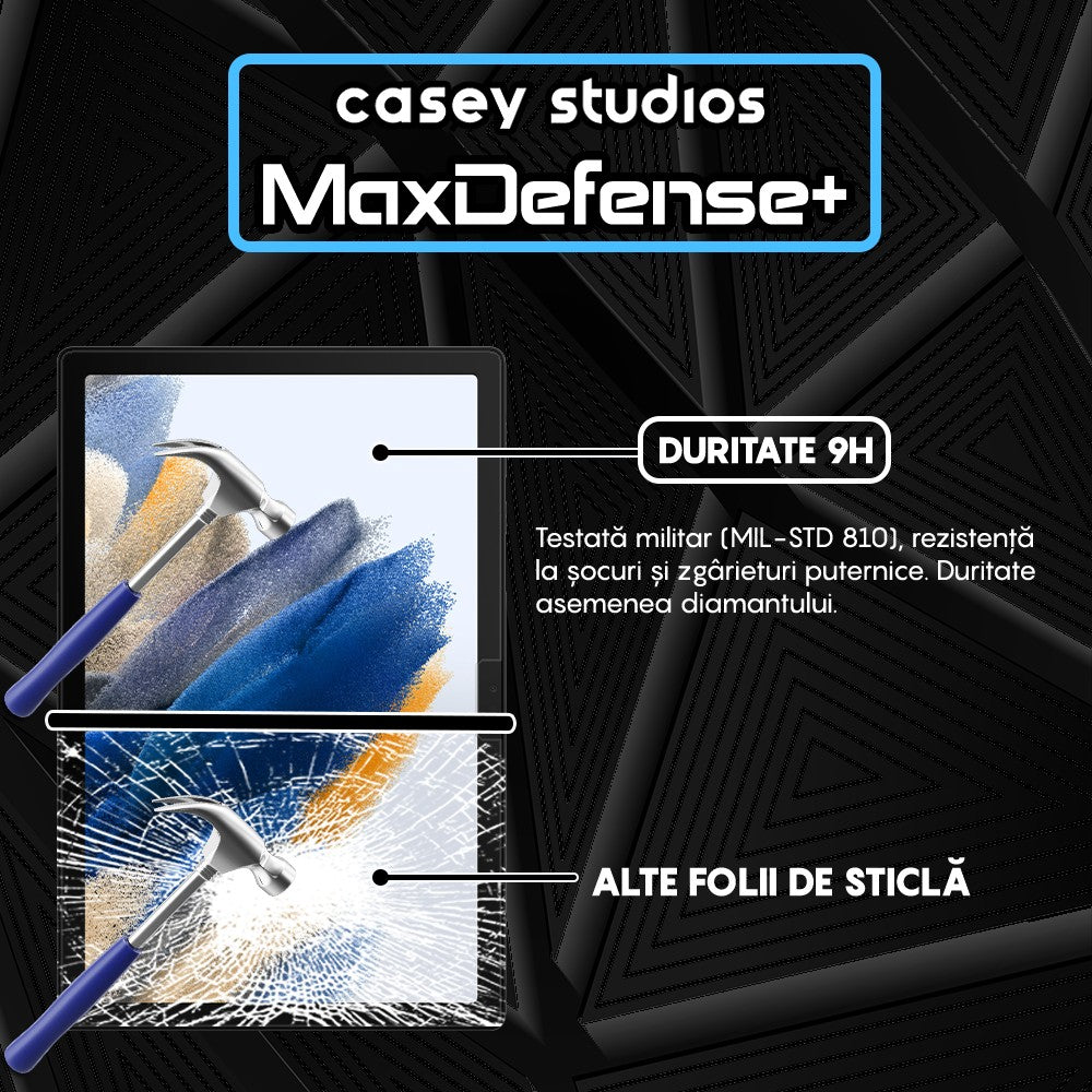 Folie Sticla MaxDefense+ - Samsung Galaxy Tab A8 2021 10.5" (X200/X205) - Clear