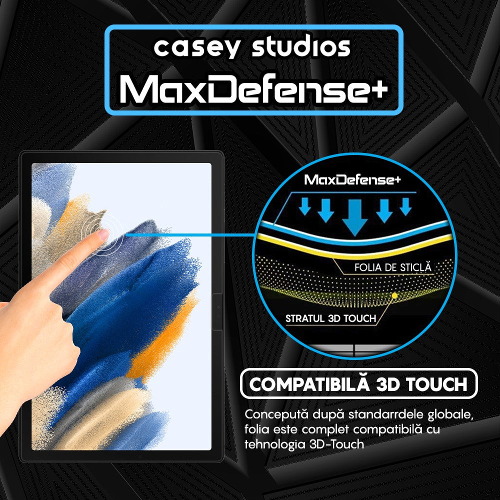 Folie Sticla MaxDefense+ - Samsung Galaxy Tab A8 2021 10.5" (X200/X205) - Clear