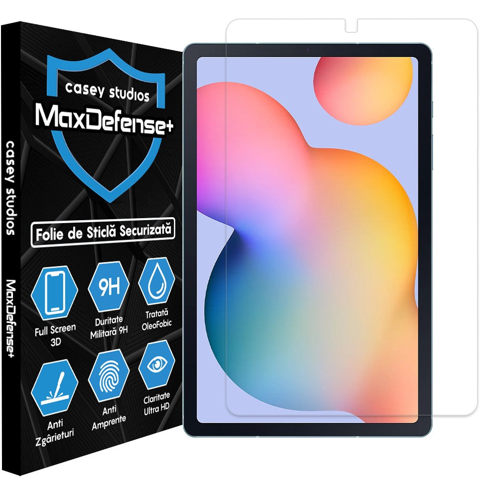 Folie Sticla MaxDefense+ - Samsung Galaxy Tab S6 Lite 2022 10.4" (P610/P613/P615/P619) - Clear