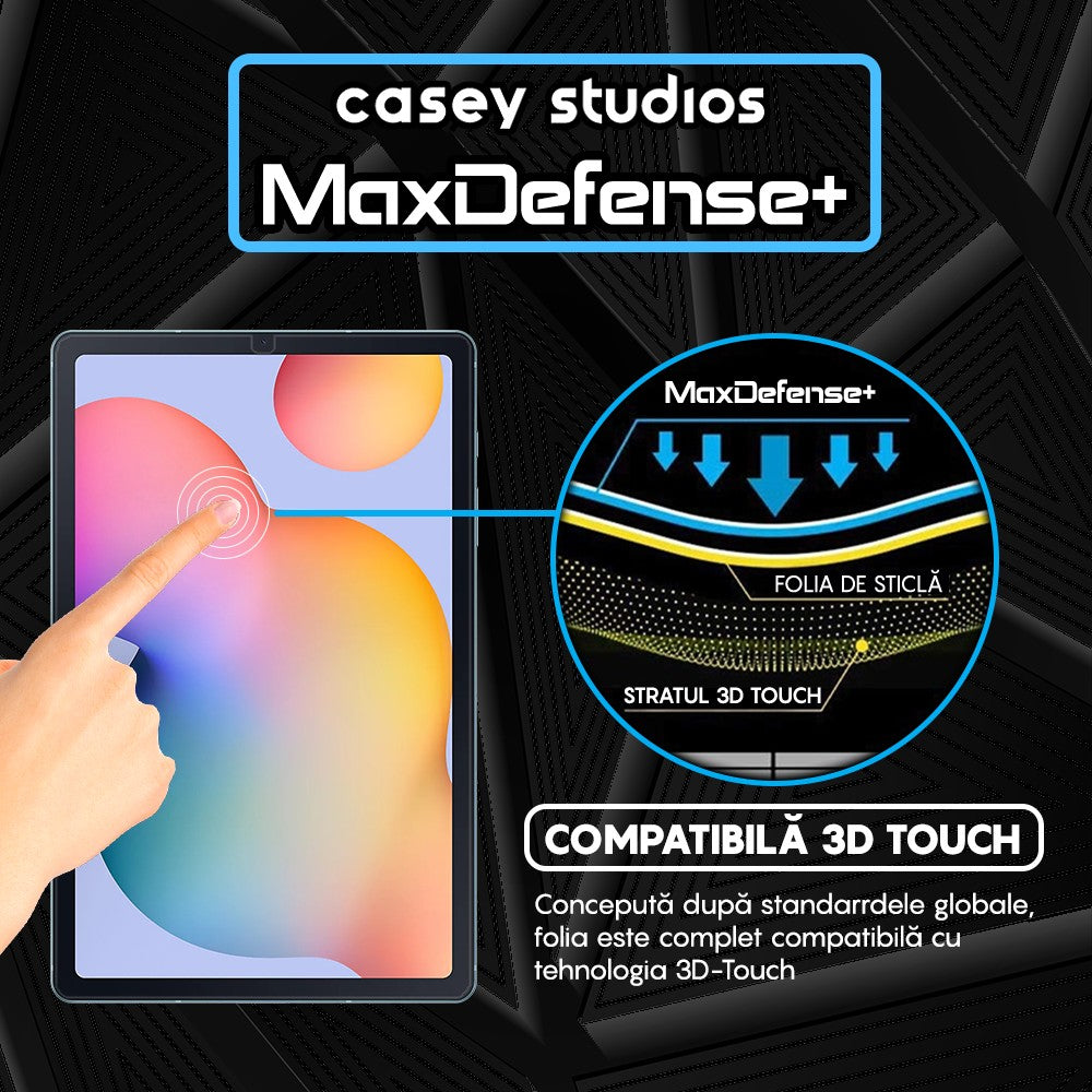 Folie Sticla MaxDefense+ - Samsung Galaxy Tab S6 Lite 2022 10.4" (P610/P613/P615/P619) - Clear