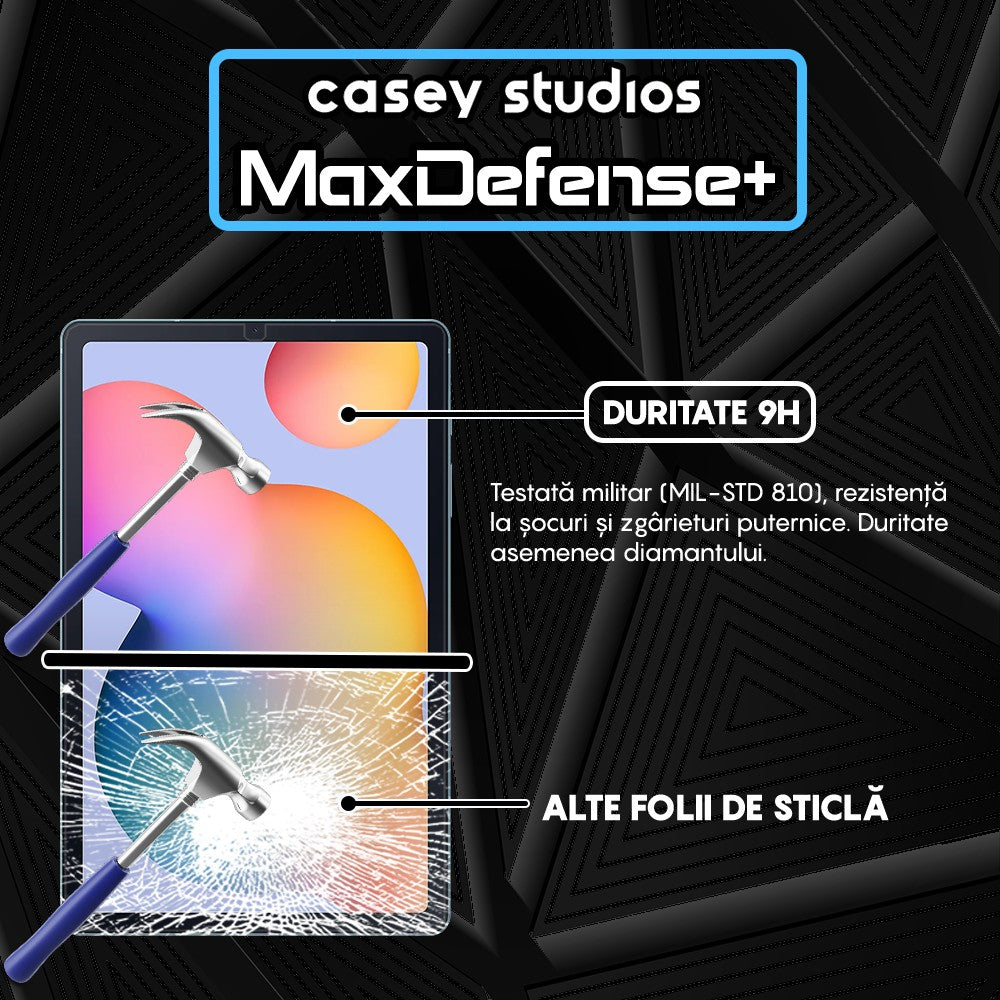Folie Sticla MaxDefense+ - Samsung Galaxy Tab S6 Lite 2022 10.4" (P610/P613/P615/P619) - Clear