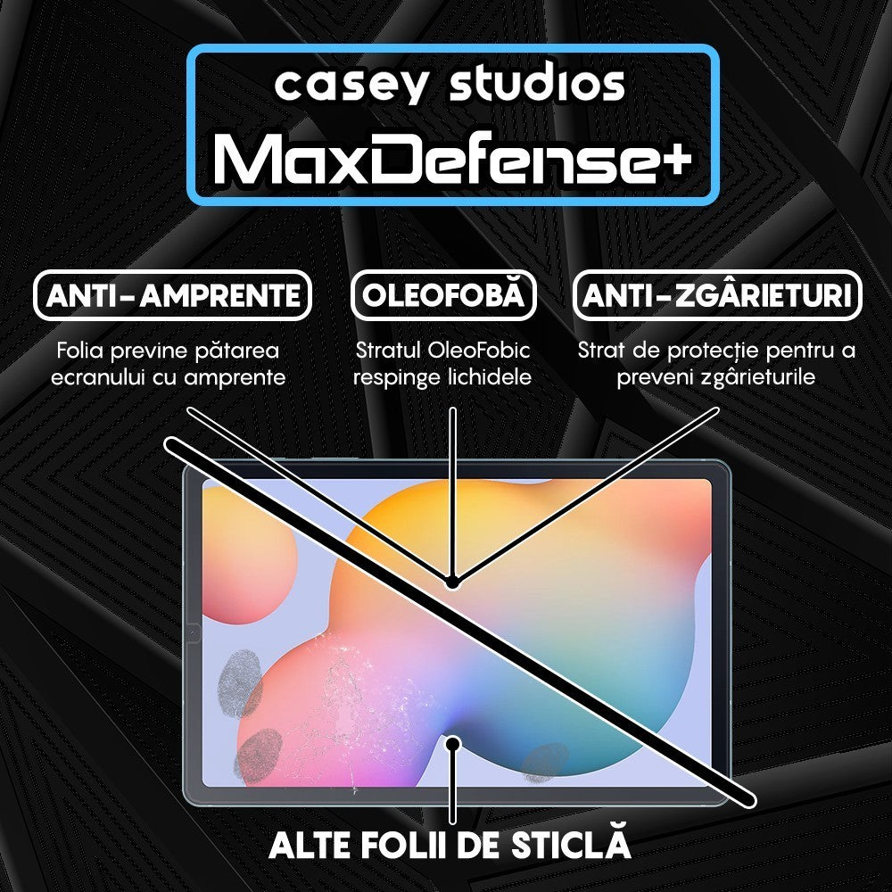 Folie Sticla MaxDefense+ - Samsung Galaxy Tab S6 Lite 2022 10.4" (P610/P613/P615/P619) - Clear