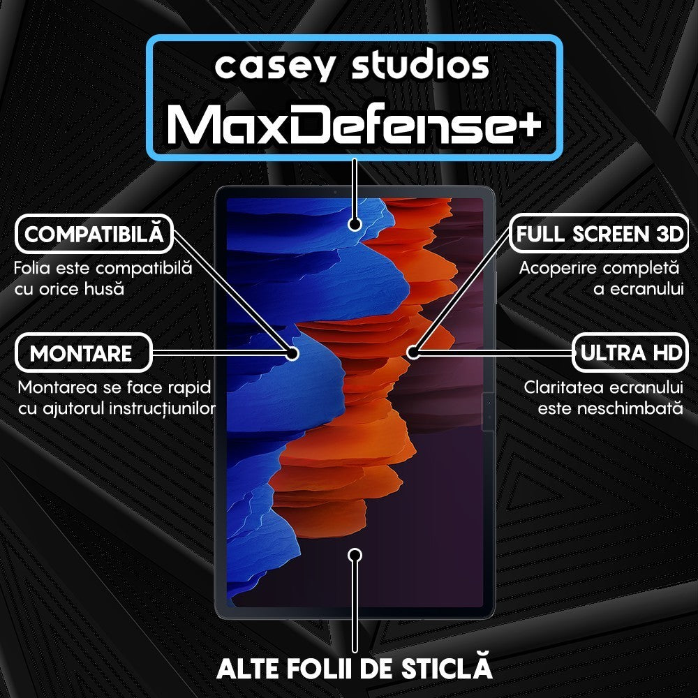 Folie Sticla MaxDefense+ - Samsung Galaxy Tab S7 Lite 11" (T730/T735/T736) - Clear