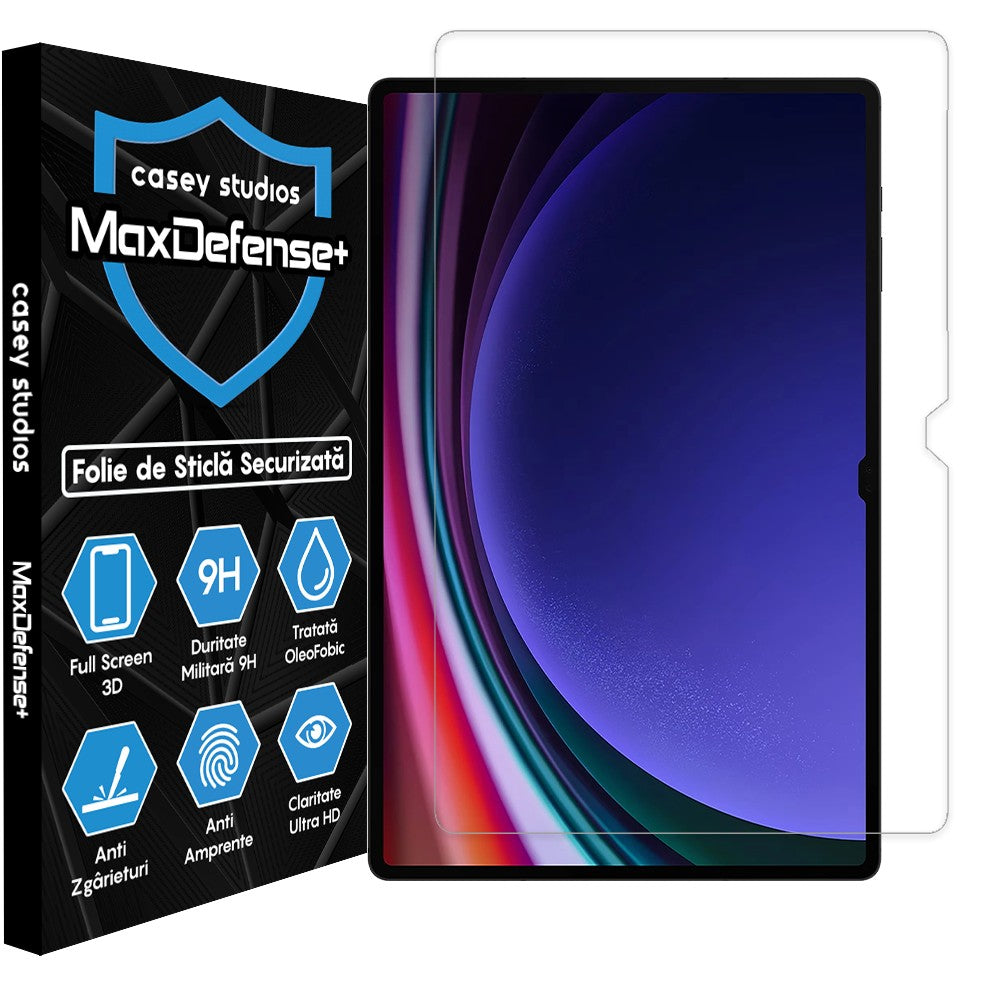 Folie Sticla MaxDefense+ - Samsung Galaxy Tab S9 Ultra/S8 Ultra 5G/S8 Ultra 14.6" (X900/X906/X910/X916B/X918U) - Clear