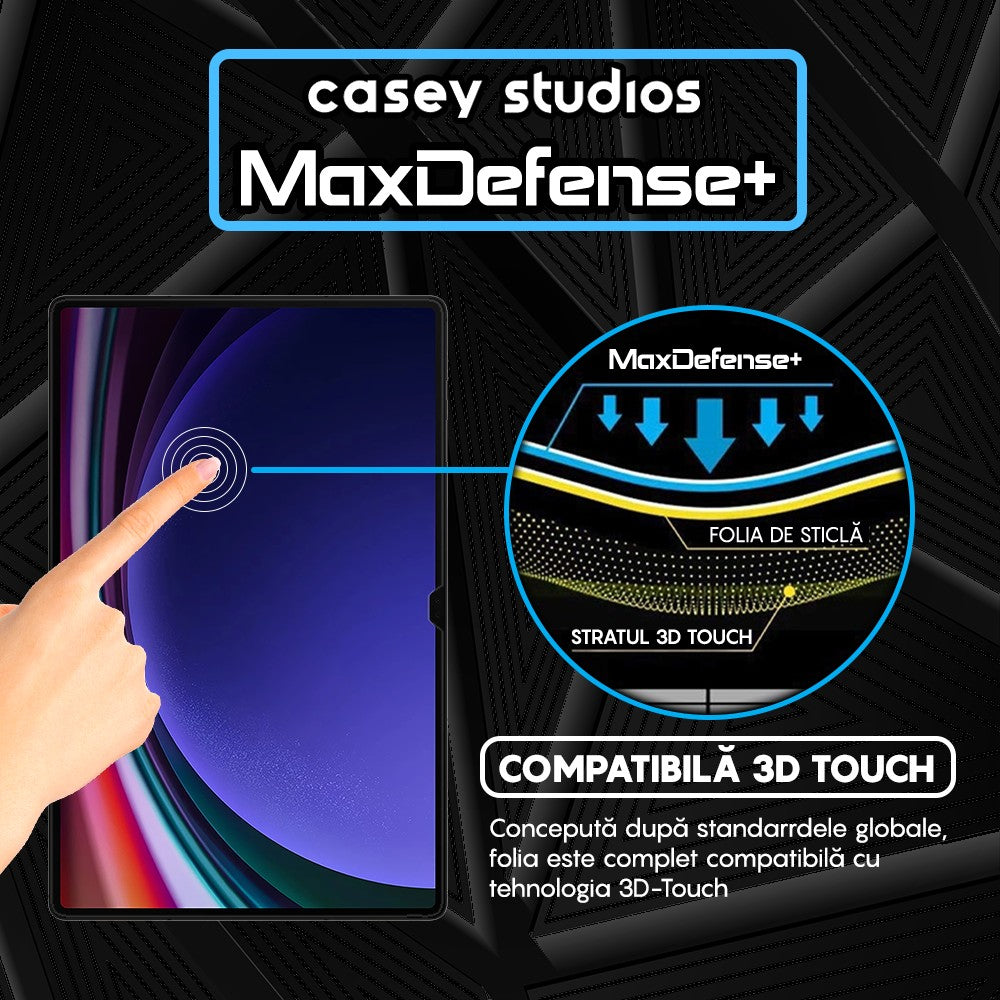 Folie Sticla MaxDefense+ - Samsung Galaxy Tab S9 Ultra/S8 Ultra 5G/S8 Ultra 14.6" (X900/X906/X910/X916B/X918U) - Clear