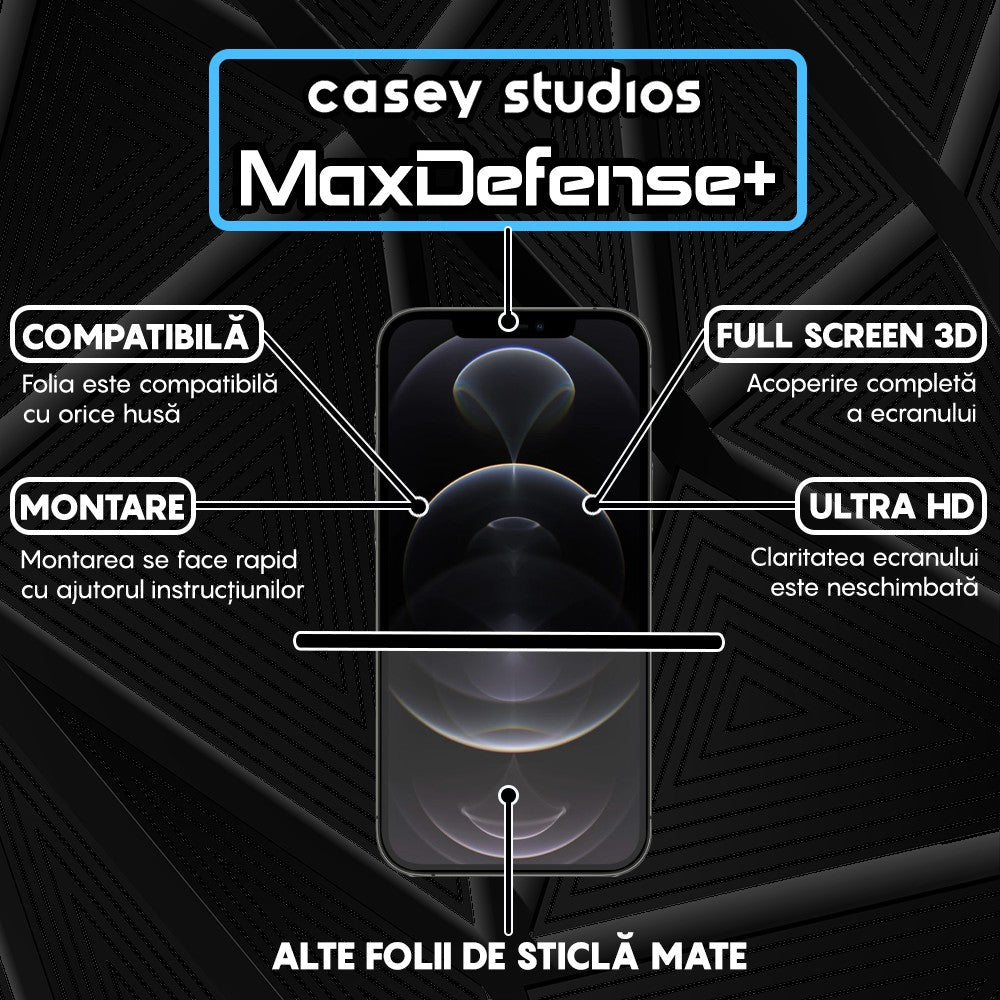 Folie Sticla MaxDefense+ - iPhone 12/12 Pro - Matte