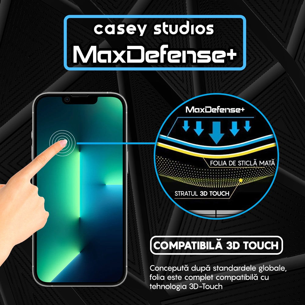 Folie Sticla MaxDefense+ - iPhone 13/13 Pro - Matte