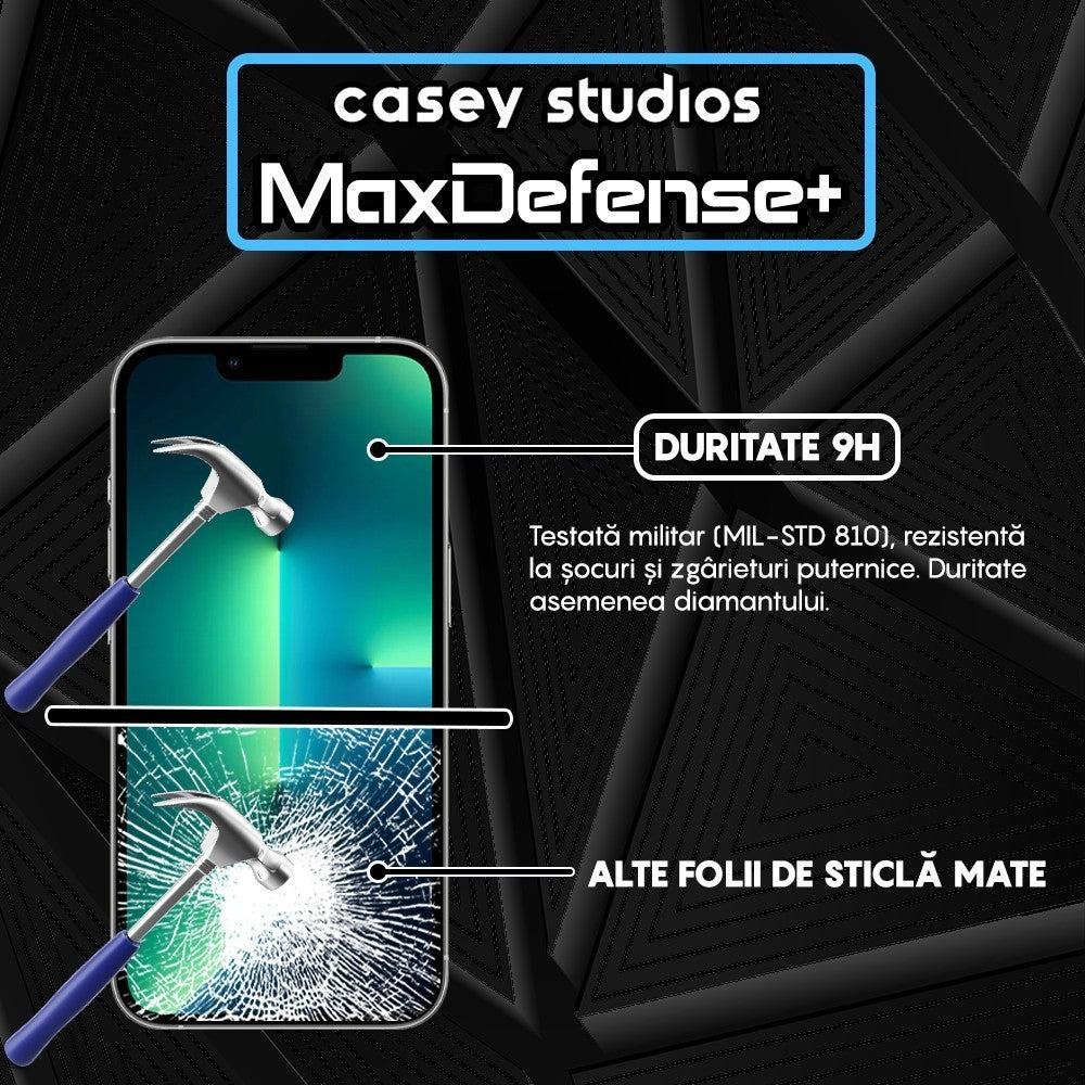 Folie Sticla MaxDefense+ - iPhone 13/13 Pro - Matte