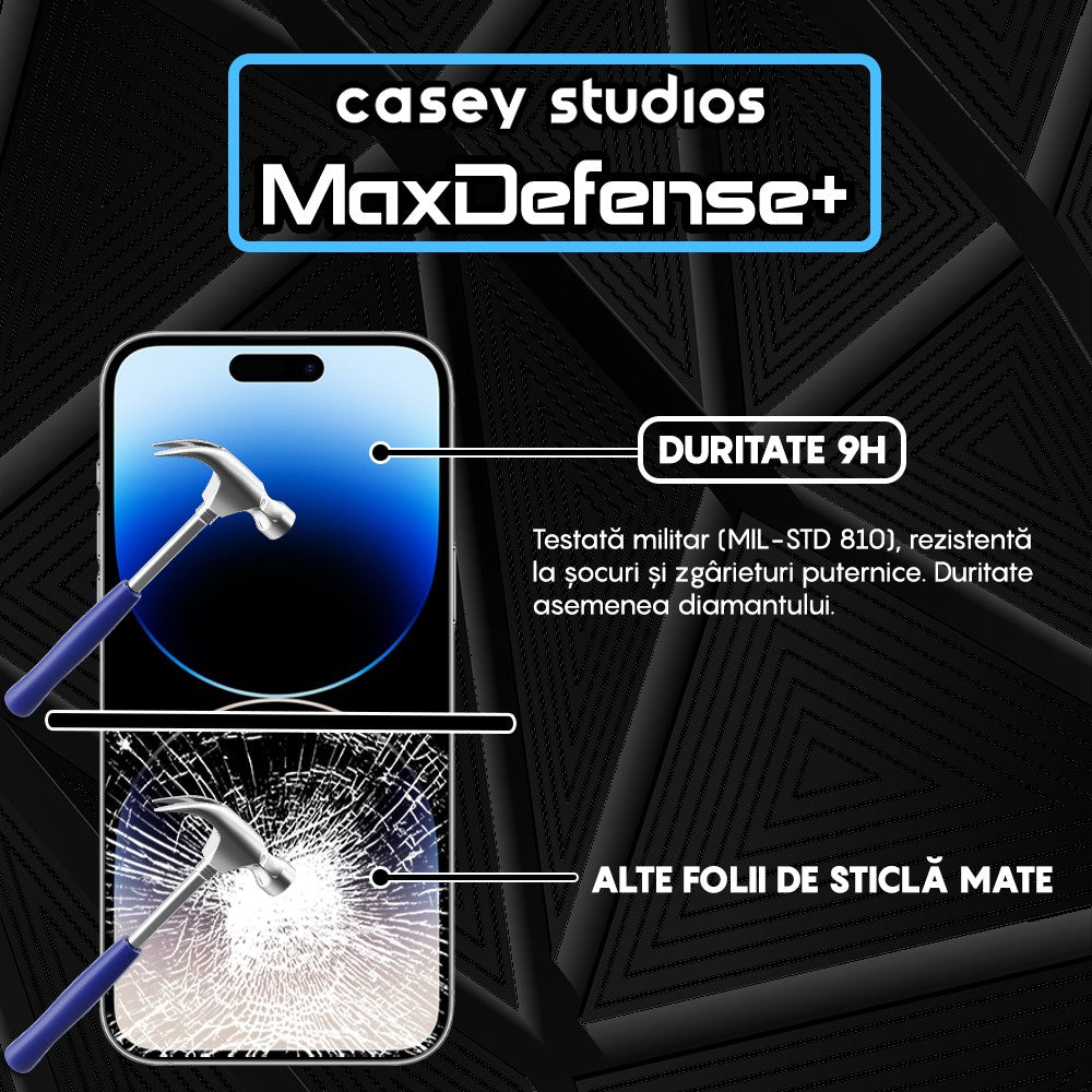 Folie Sticla MaxDefense+ - iPhone 14 Pro Max - Matte