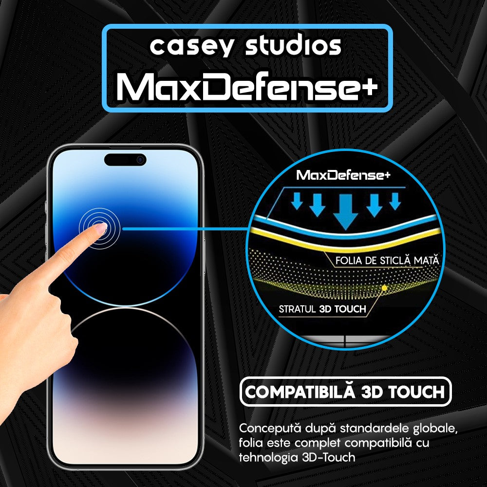 Folie Sticla MaxDefense+ - iPhone 14 Pro Max - Matte