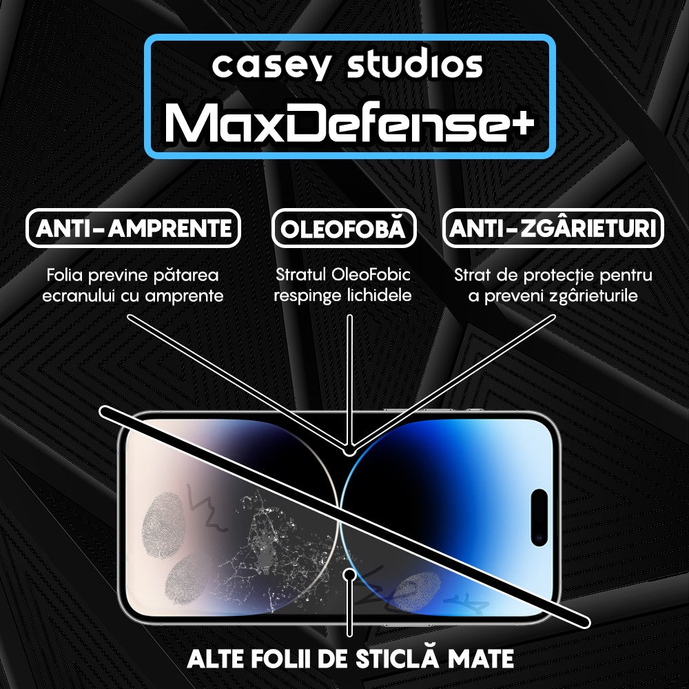 Folie Sticla MaxDefense+ - iPhone 14 Pro Max - Matte
