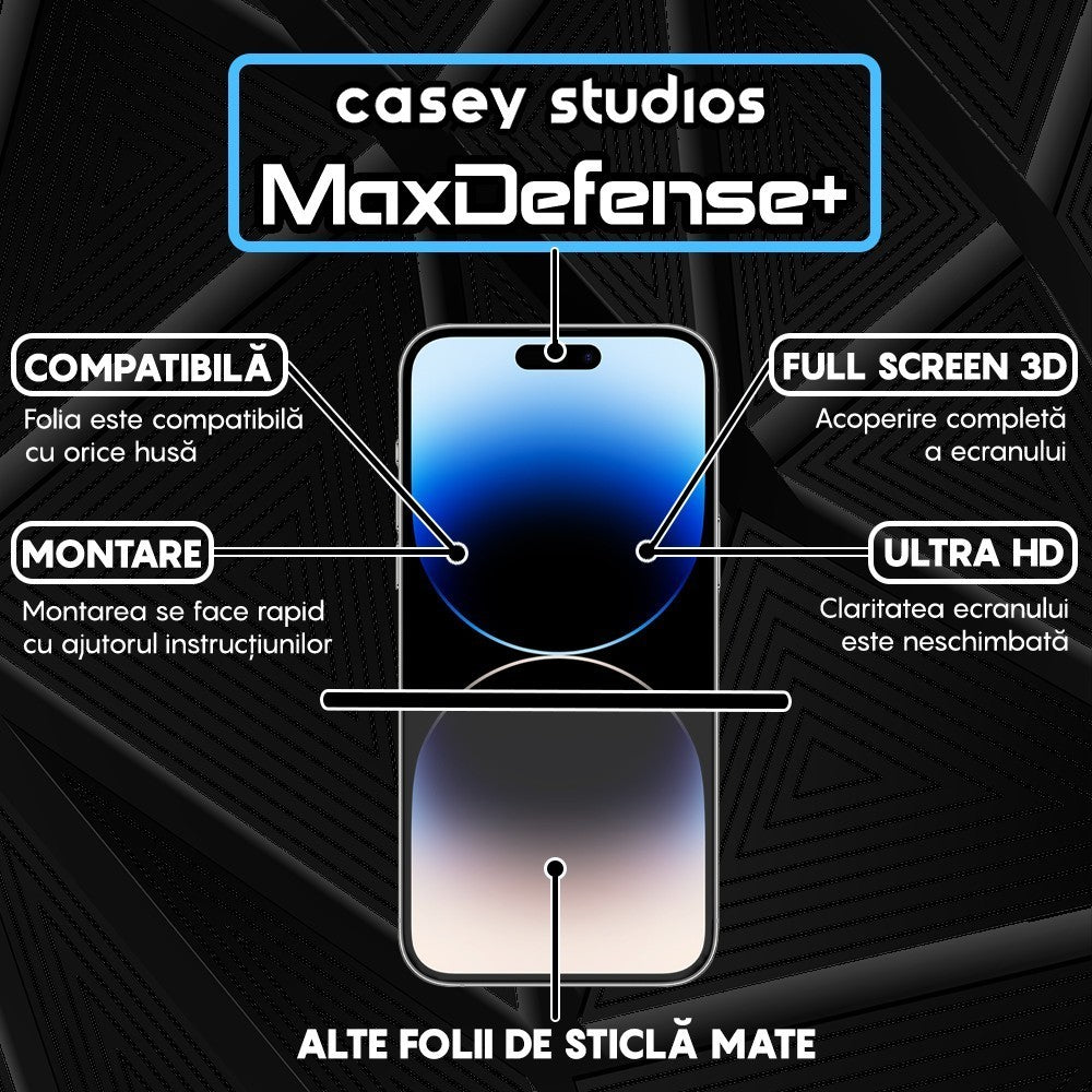Folie Sticla MaxDefense+ - iPhone 14 Pro Max - Matte