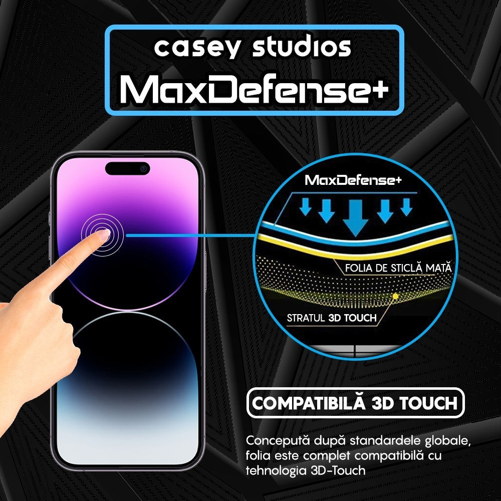 Folie Sticla MaxDefense+ - iPhone 14 Pro - Matte