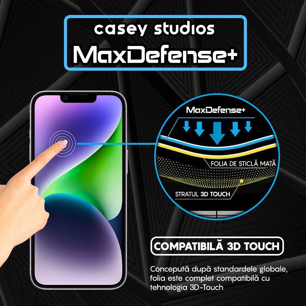 Folie Sticla MaxDefense+ - iPhone 14 - Matte