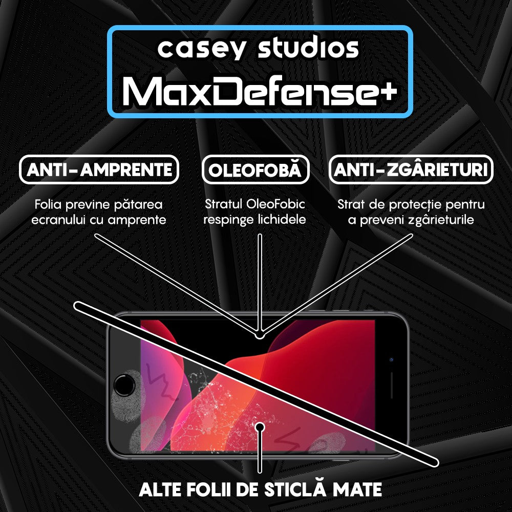 Folie Sticla MaxDefense+ - iPhone 7 Plus/8 Plus - Matte
