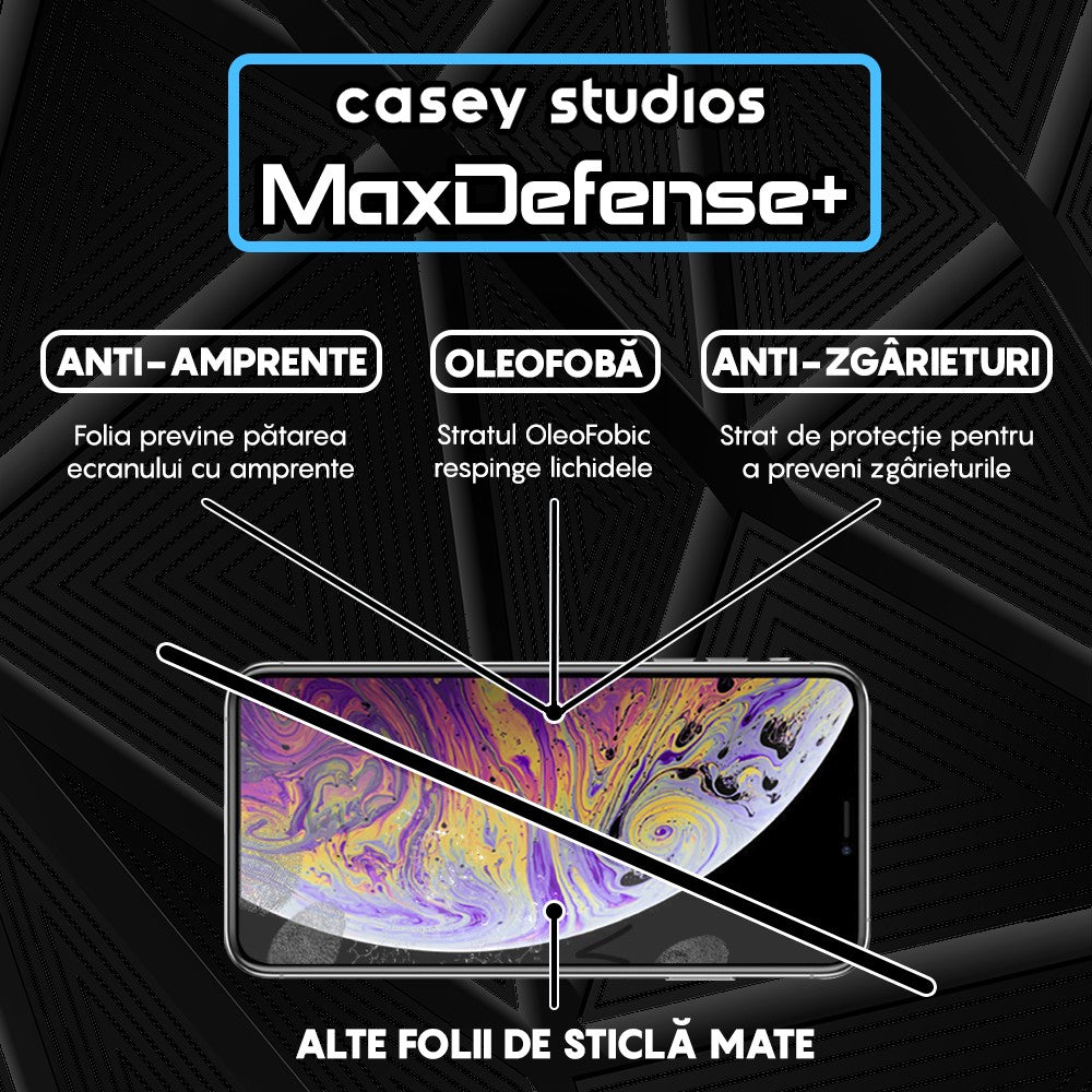 Folie Sticla MaxDefense+ - iPhone XS Max - Matte