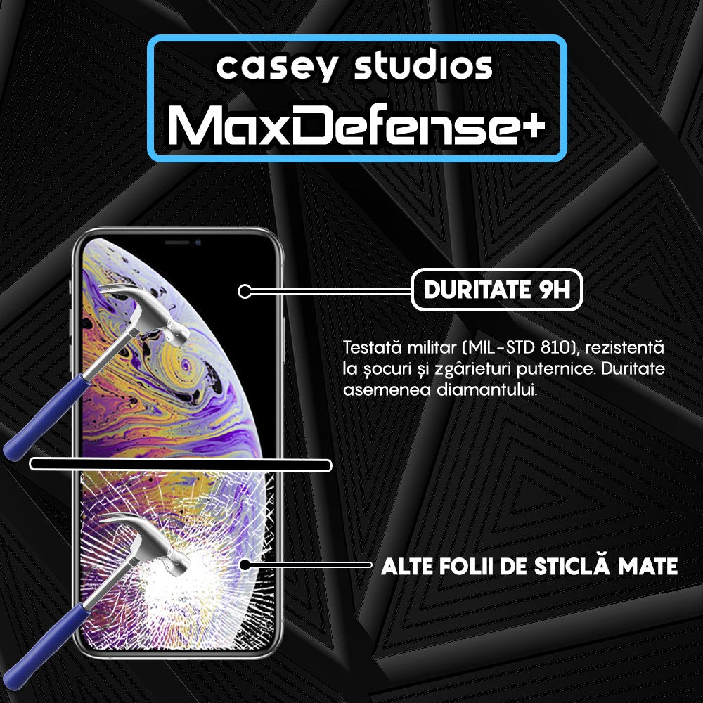 Folie Sticla MaxDefense+ - iPhone XS Max - Matte