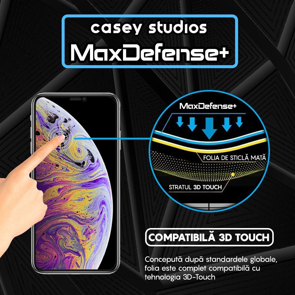 Folie Sticla MaxDefense+ - iPhone XS Max - Matte