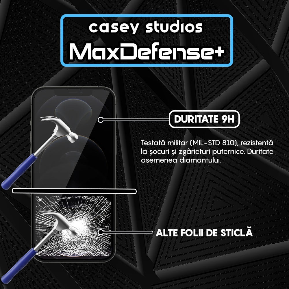 Folie Sticla MaxDefense+ - iPhone 12/12 Pro - Privacy