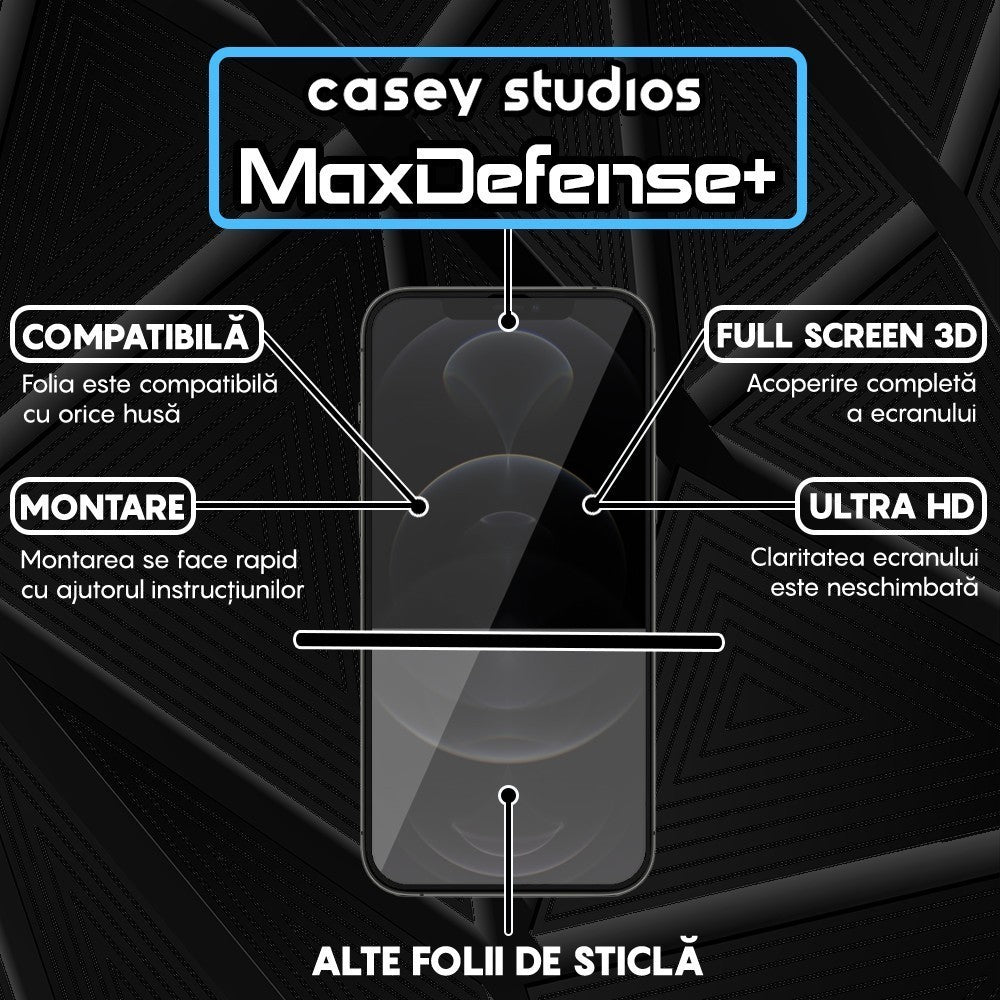 Folie Sticla MaxDefense+ - iPhone 12/12 Pro - Privacy