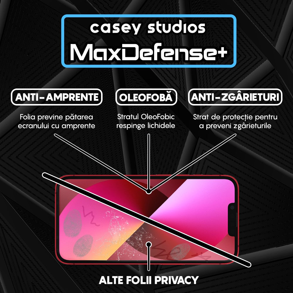 Folie Sticla MaxDefense+ - iPhone 13 Mini - Privacy
