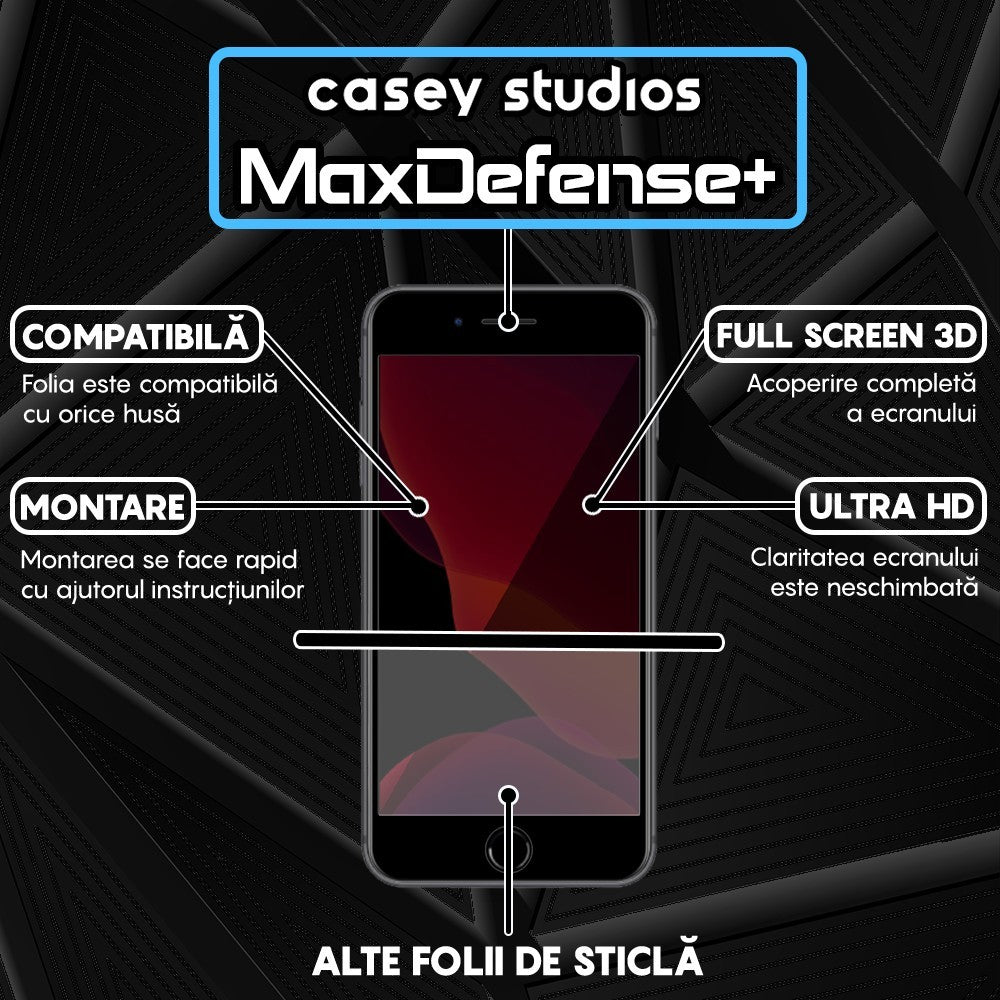 Folie Sticla MaxDefense+ - iPhone 7 Plus/8 Plus - Privacy