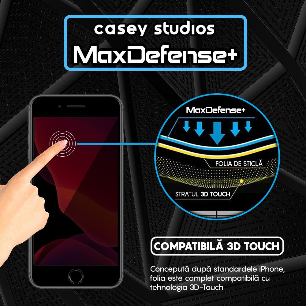 Folie Sticla MaxDefense+ - iPhone 7 Plus/8 Plus - Privacy