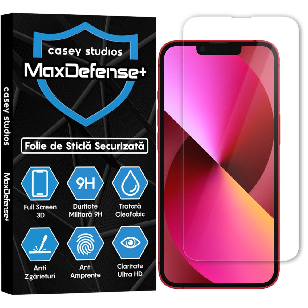 Folie Sticla MaxDefense+ - iPhone 13 Mini - Clear