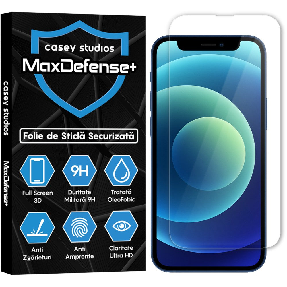 Folie Sticla MaxDefense+ - iPhone 12 Mini - Clear