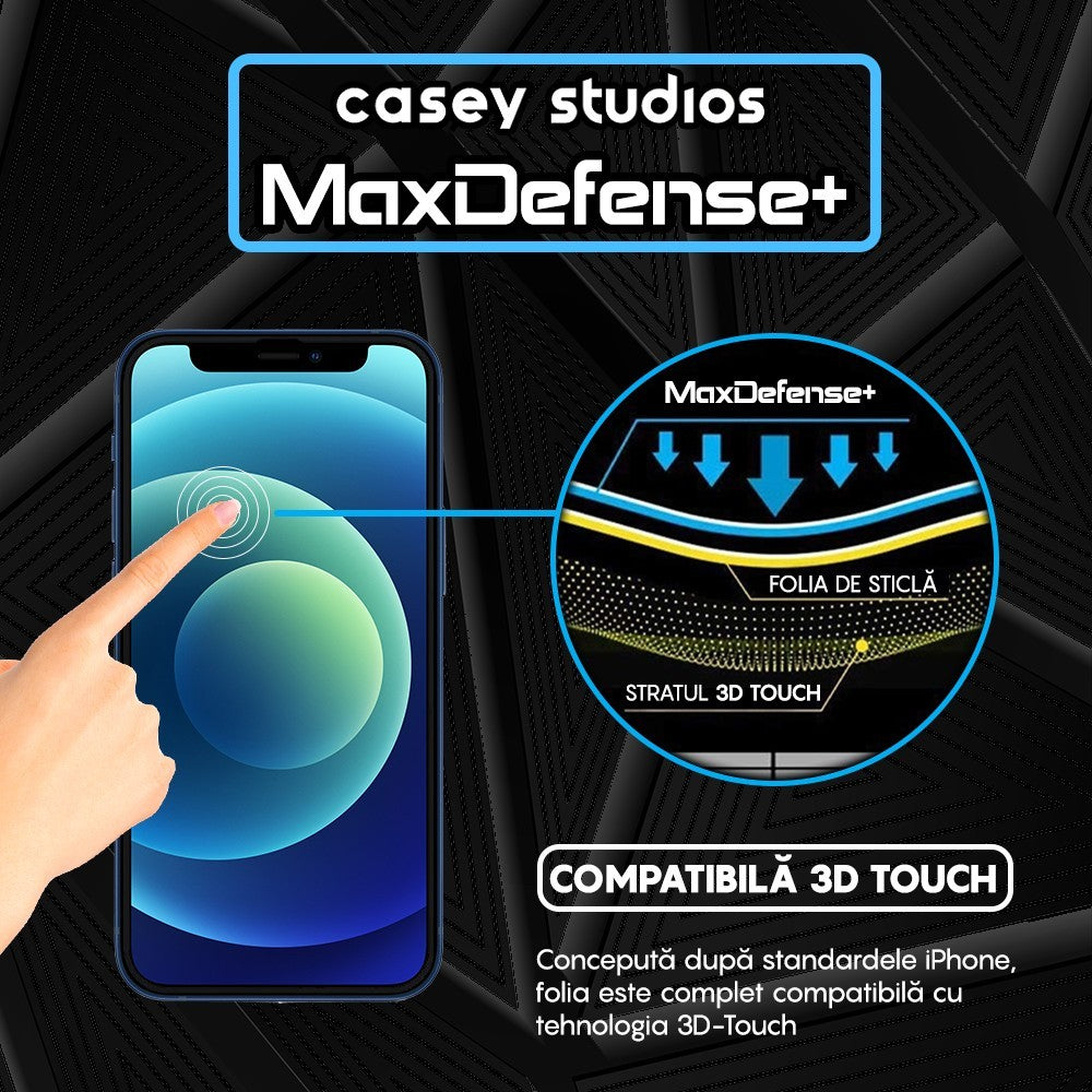 Folie Sticla MaxDefense+ - iPhone 12 Mini - Clear