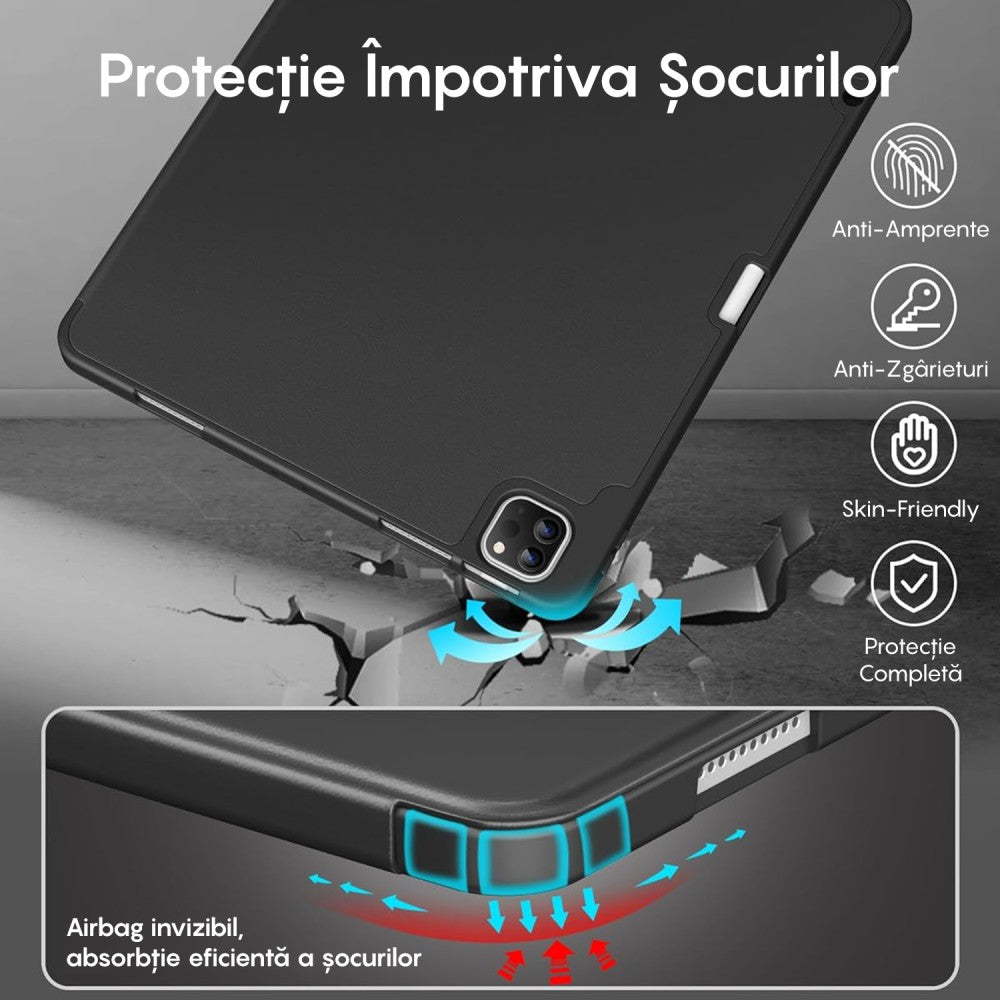 Husa MagneticX - iPad Air 13 2024/Pro 2022/2021/2020/2018 12.9" - Negru