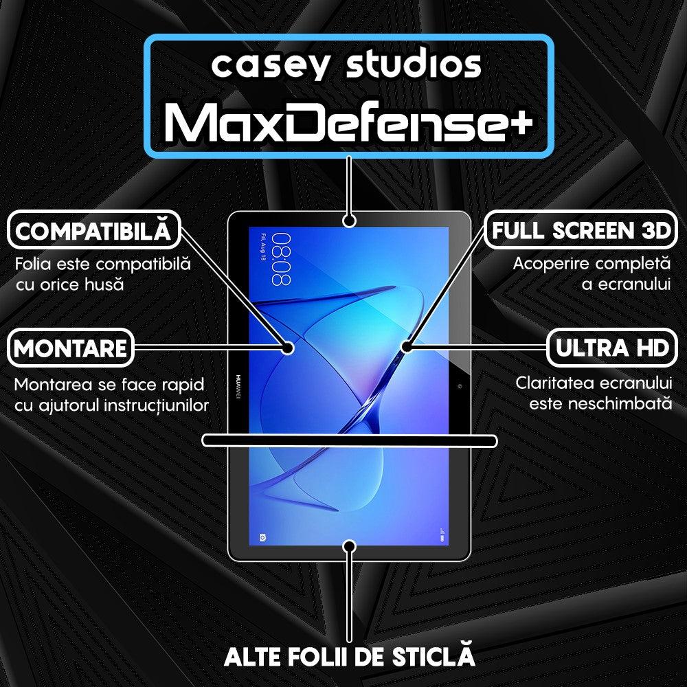 Folie Sticla MaxDefense+ - Huawei Mediapad T3 10 - Clear