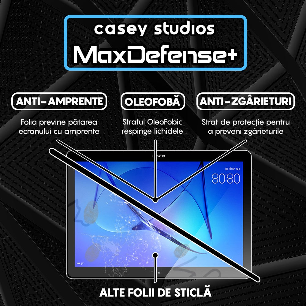 Folie Sticla MaxDefense+ - Huawei Mediapad T3 10 - Clear