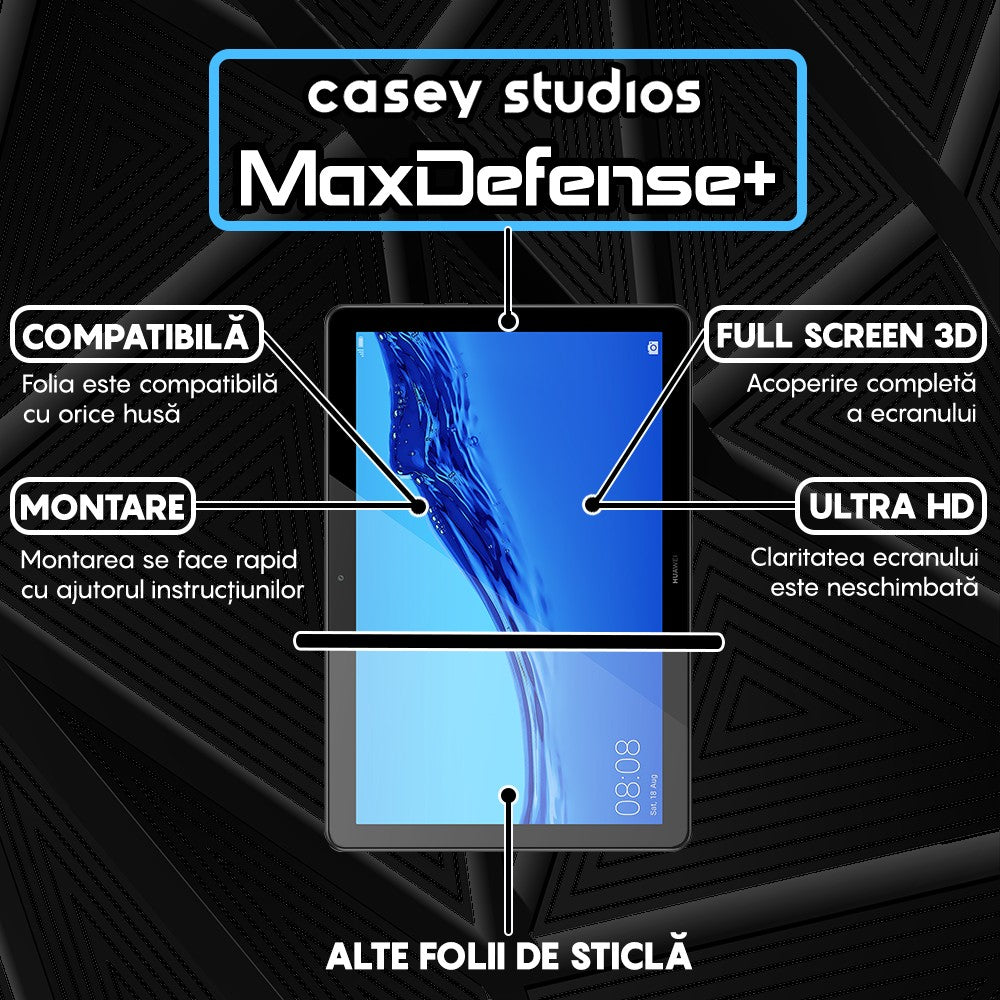 Folie Sticla MaxDefense+ - Huawei Mediapad T5 10.1" 2018 W09/W19/L03/L09 - Clear
