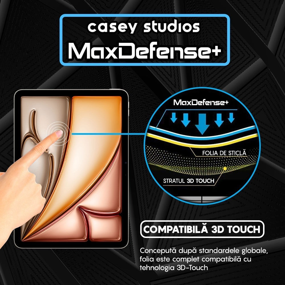 Folie Sticla MaxDefense+ - iPad Air 11 2024 - Clear