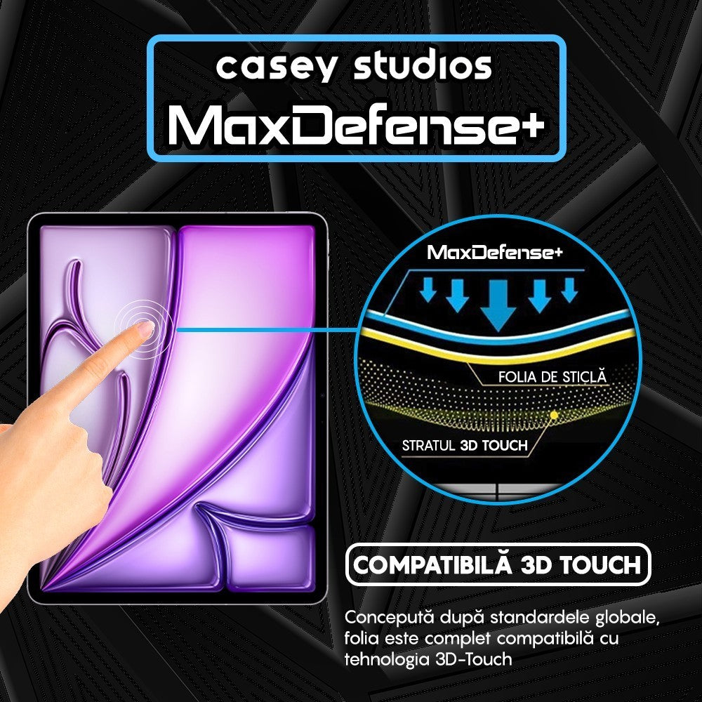 Folie Sticla MaxDefense+ - iPad Air 13 2024 - Clear