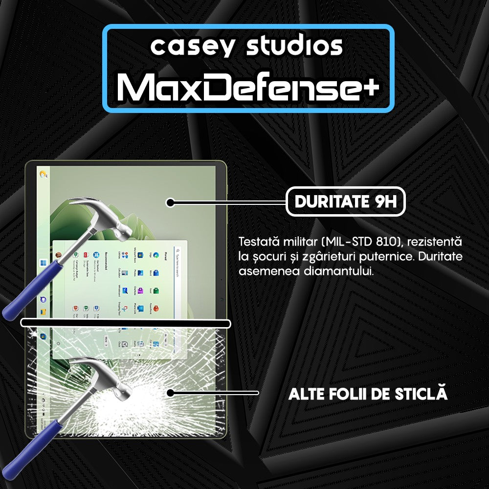 Folie Sticla MaxDefense+ - Microsoft Surface Pro 9 - Clear