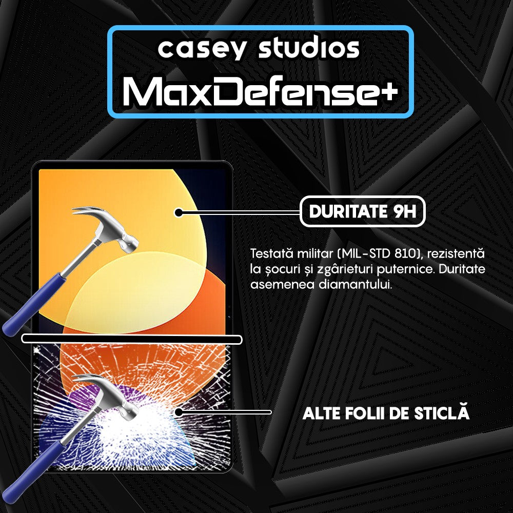 Folie Sticla MaxDefense+ - Xiaomi Pad 5 Pro 12.4" - Clear
