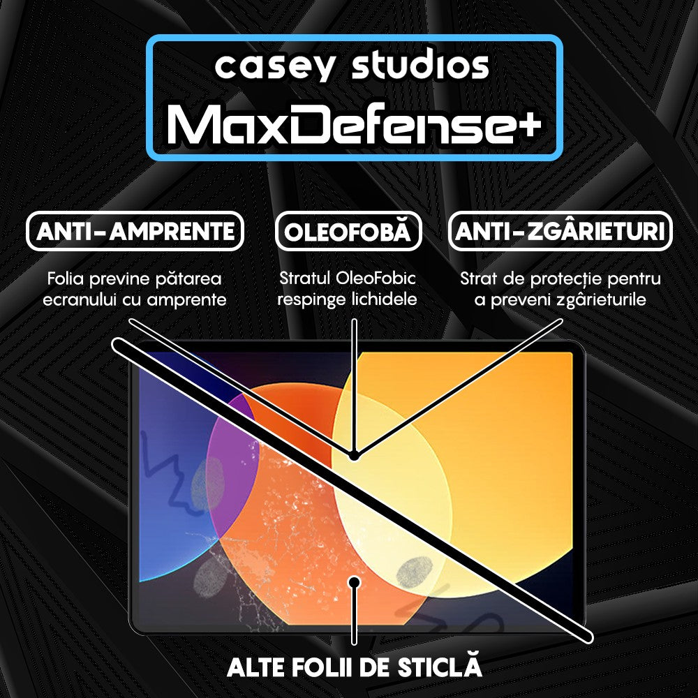 Folie Sticla MaxDefense+ - Xiaomi Pad 5 Pro 12.4" - Clear