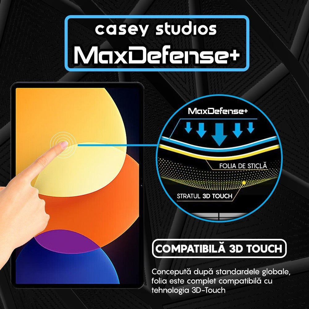 Folie Sticla MaxDefense+ - Xiaomi Pad 5 Pro 12.4" - Clear