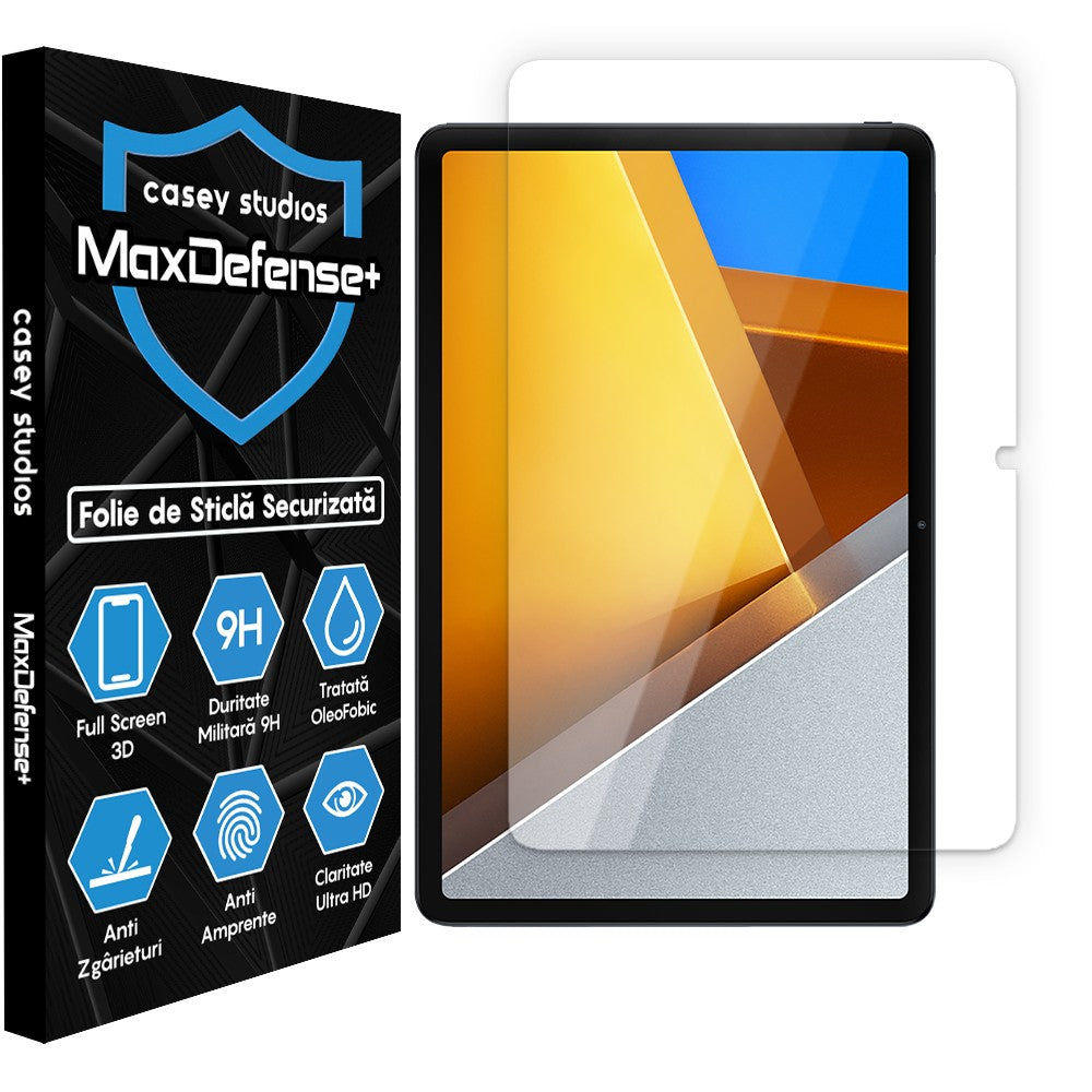 Folie Sticla MaxDefense+ - Xiaomi Poco Pad - Clear