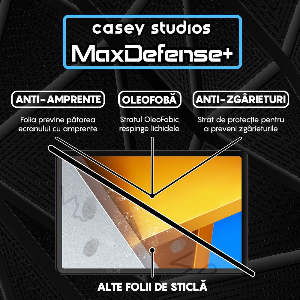 Folie Sticla MaxDefense+ - Xiaomi Poco Pad - Clear