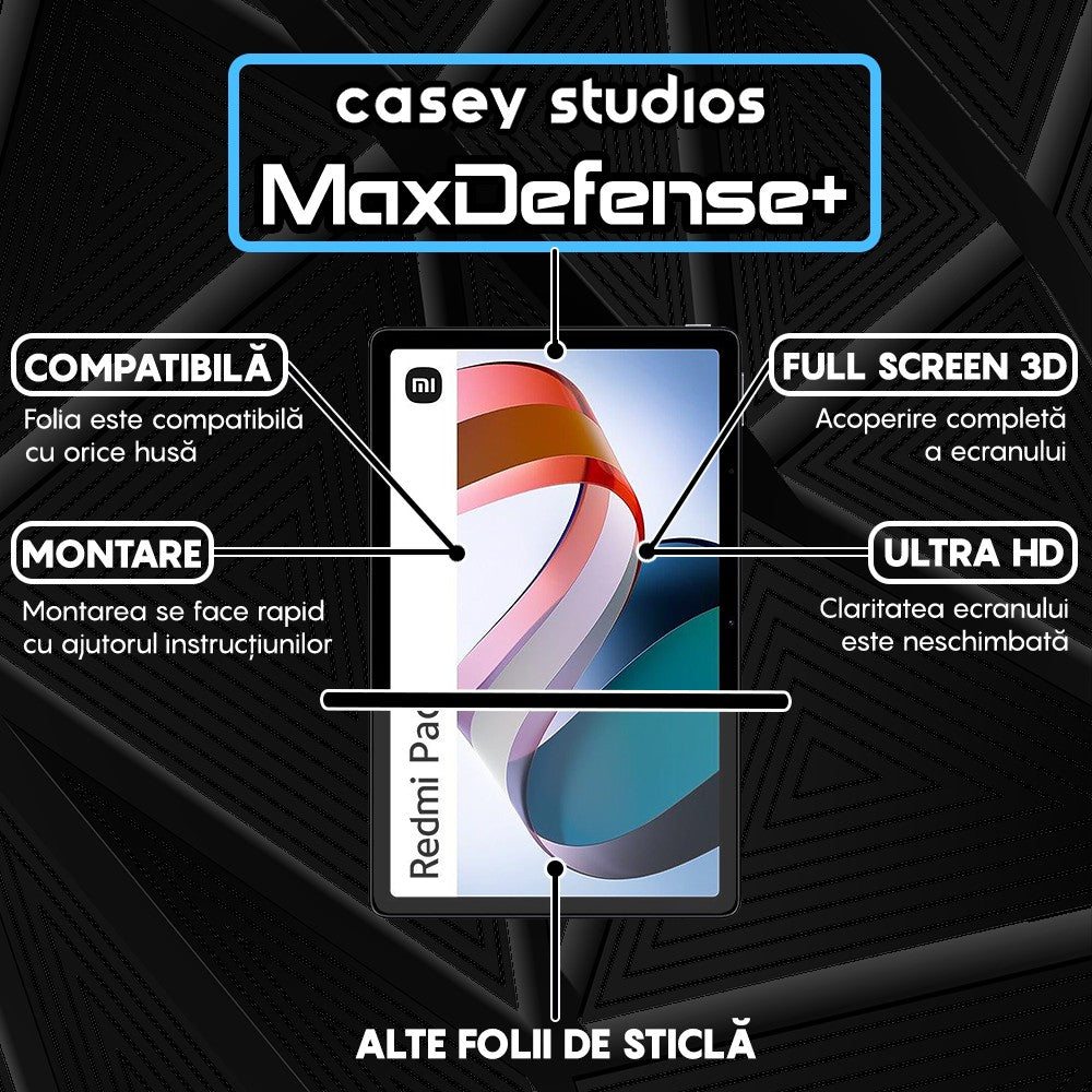 Folie Sticla MaxDefense+ - Xiaomi Redmi Pad - Clear