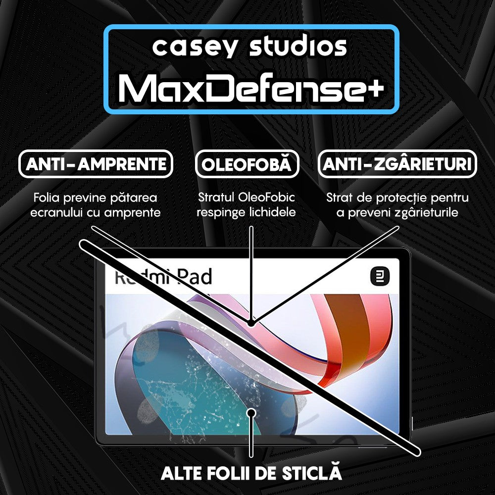 Folie Sticla MaxDefense+ - Xiaomi Redmi Pad - Clear